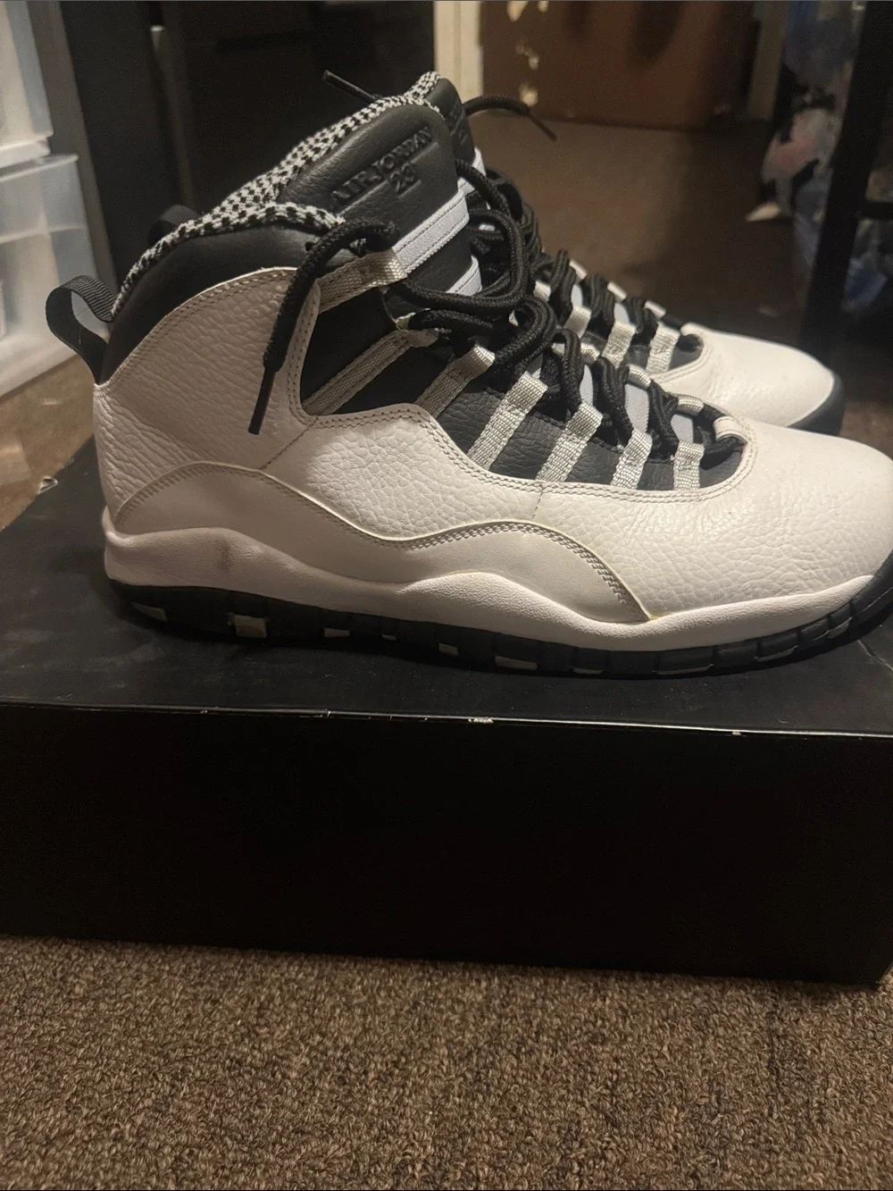 Jordan Men's Retro 10 OG Steel - White/Black